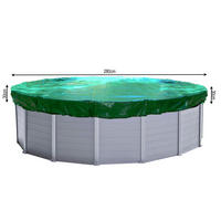 POOLABDECKUNG Rund Planenmaß Ø 340 cm für Pool 244-280 cm Grün - Grün, Kunststoff (340/340cm) - QUICK STAR