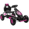KINDER-GOKART, mit Pedalen, verstellbarem Sitz, ab 5 Jahren - Schwarz/Rosa, Kunststoff/Metall (121/58/61cm) - HOMCOM