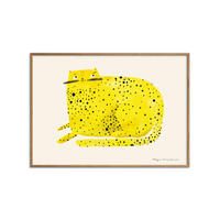 POSTER mit Rahmen Wild Apple - Cat - Eichefarben/Gelb, Holz/Papier (30/40cm) - Poster&Frame