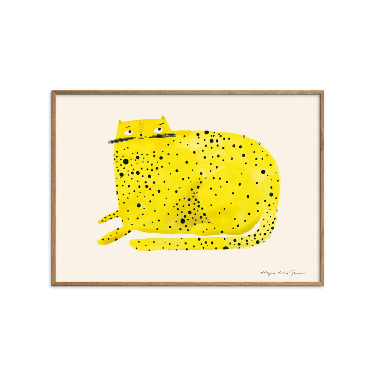 POSTER mit Rahmen Wild Apple - Cat - Eichefarben/Gelb, Holz/Papier (30/40cm) - Poster&Frame