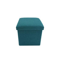 FUSSHOCKER Türkis 30/30/30 cm - Türkis, Textil (30/30/30cm) - Mobili Rebecca