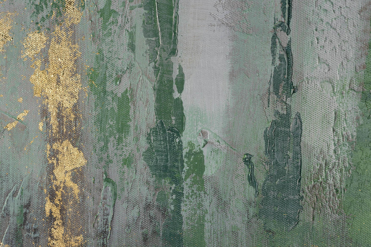 ÖLGEMÄLDE 120/80 cm - Grün, Holz/Textil (120/80cm) - KUNSTLOFT