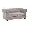 2-SITZER-SOFA - Stoff - Grau - CHESTERFIELD - Grau, Textil (168/72/88cm) - Vente-Unique
