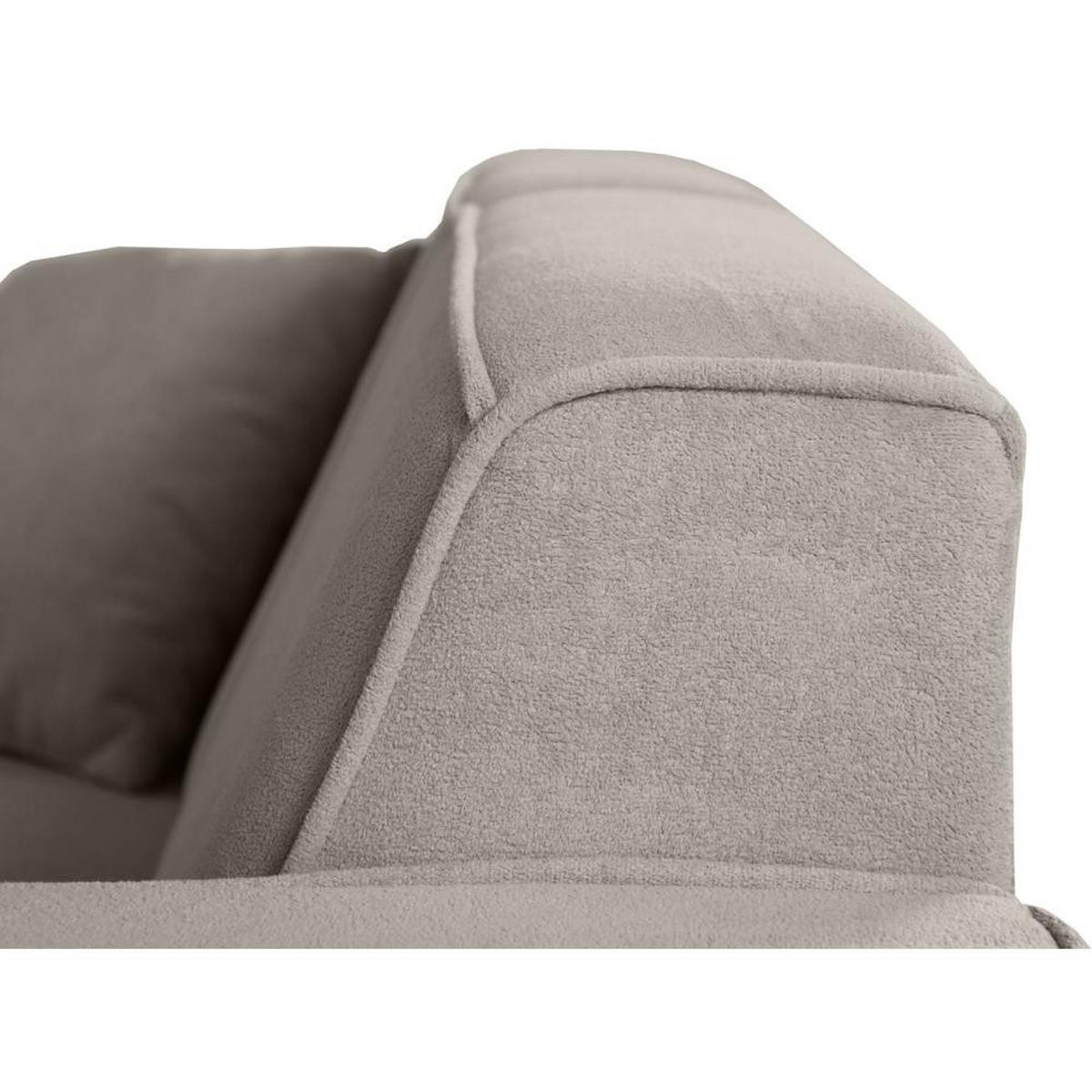 2-SITZER SOFA Pedro ohne Schlaffunktion beige - Beige/Schwarz, Textil (185/75/88cm) - Beautysofa