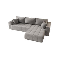 ECKSOFA Camila - Hellgrau, Holzwerkstoff/Textil (280/185cm) - Fun Möbel