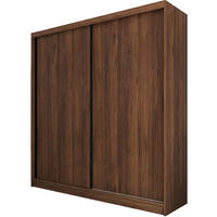 SCHWEBETÜRENSCHRANK Mario II mit Schubladen, ohne Spiegel 200/216/61 Walnuss - Walnussfarben, Holzwerkstoff (200/216/61cm) - Beautysofa