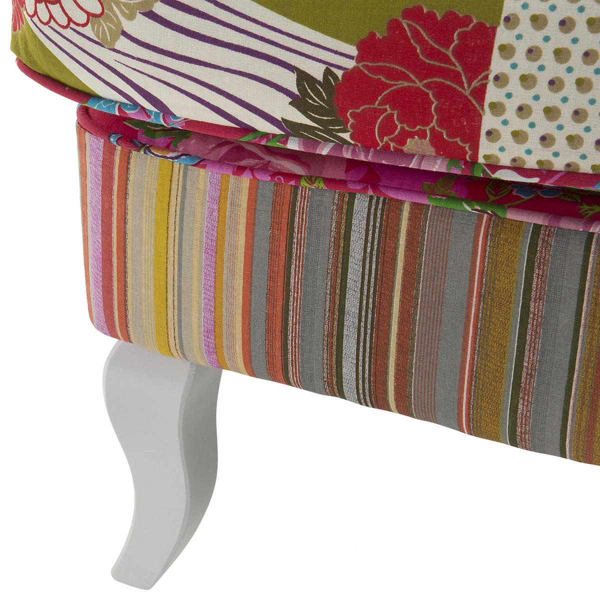 SESSEL Patchwork mehrfarbig/fuchsia Molde - Pink/Multicolor, Textil (70/100/80cm) - Beliani