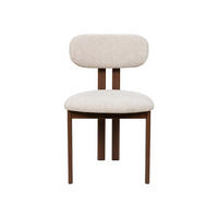 ESSZIMMERSTUHL 2er Set aus Stoff, beige/walnuss - Beige, Textil (51/81/53cm) - Giga Meubel