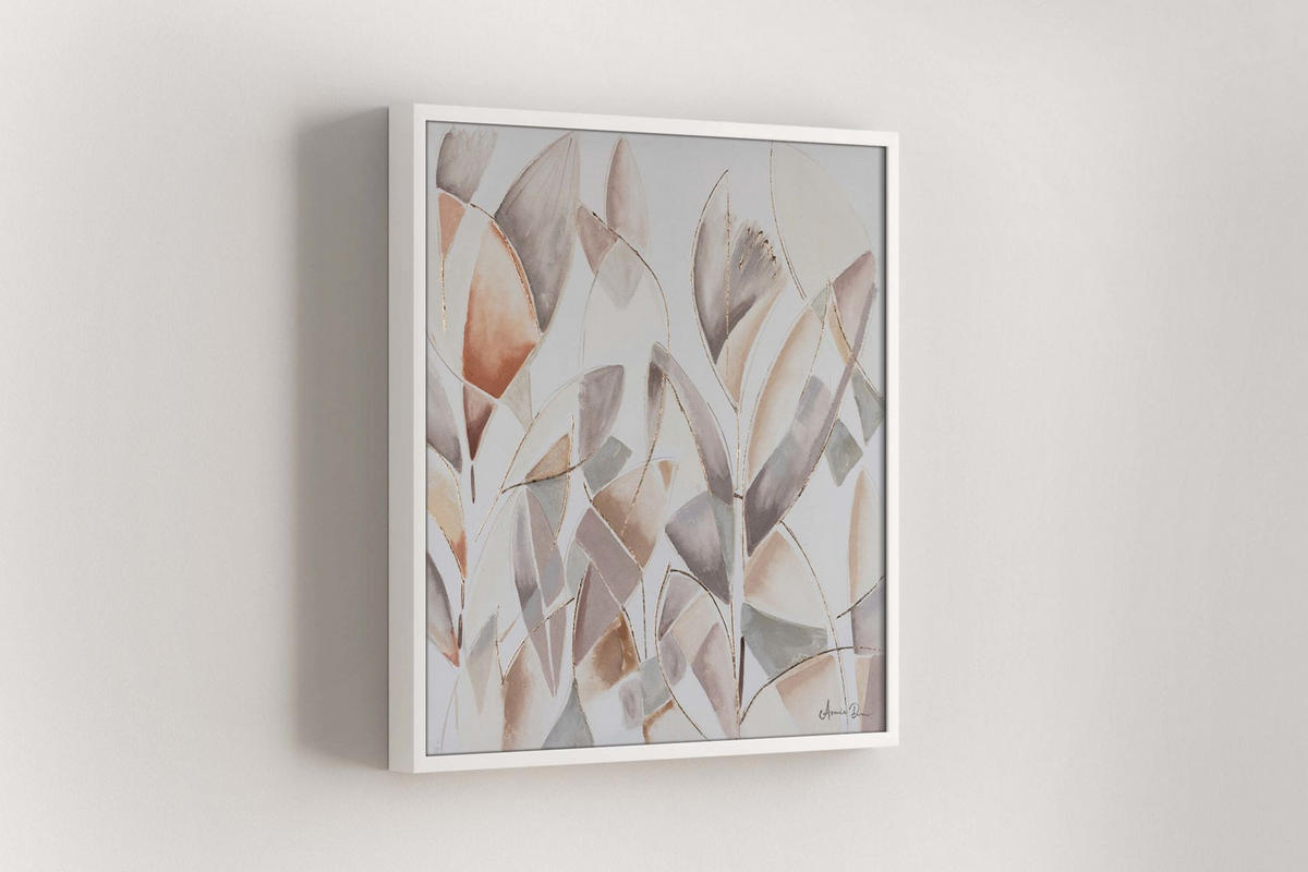 ACRYLBILD HANDGEMALT 80/80 cm - Taupe/Grau, Holz/Textil (1.3/80cm) - KUNSTLOFT