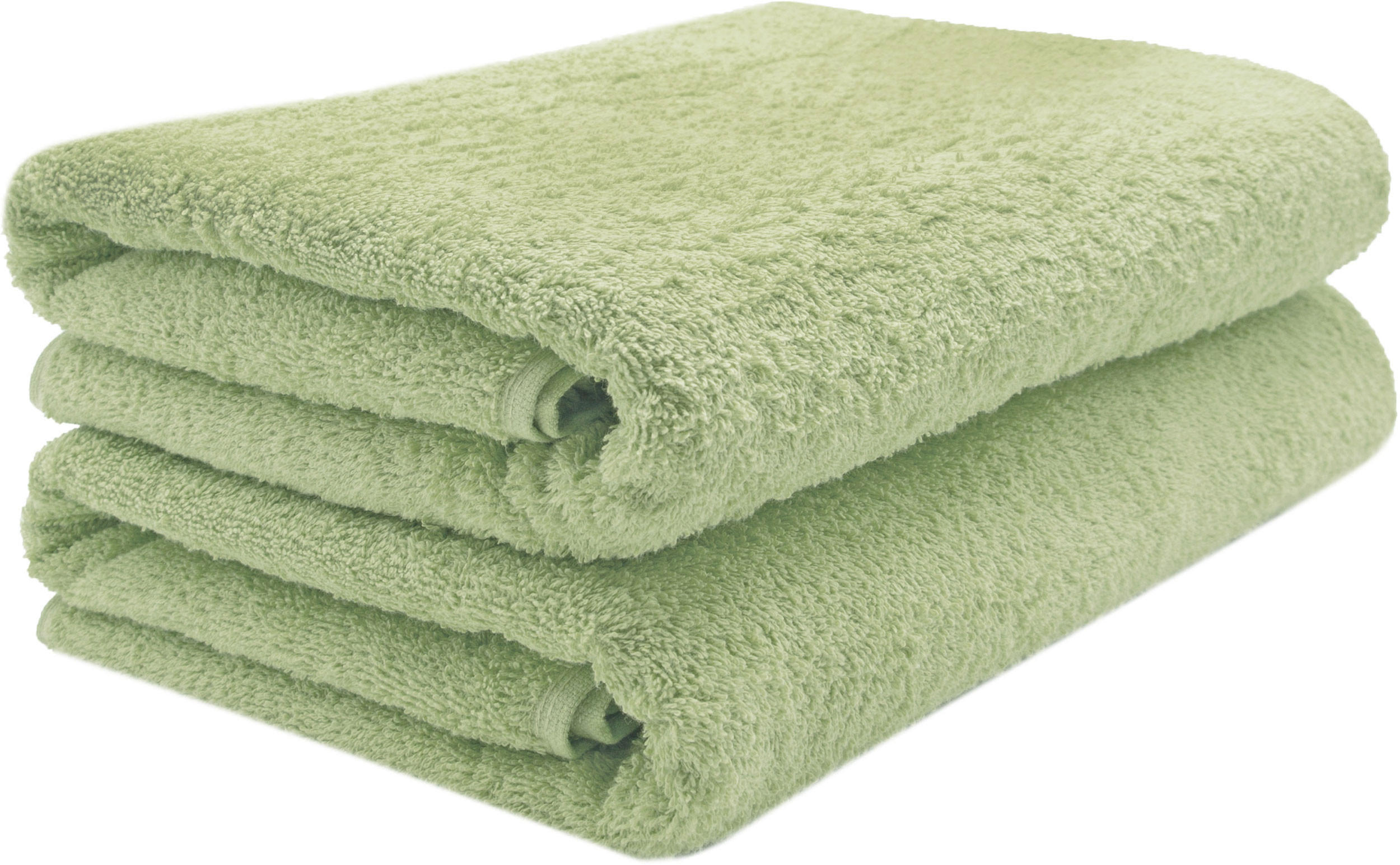 SAUNATUCH, 2er-Set, 70x200 cm, 100% Baumwolle, Grün - Hellgrün, Textil (70/200cm) - Zollner