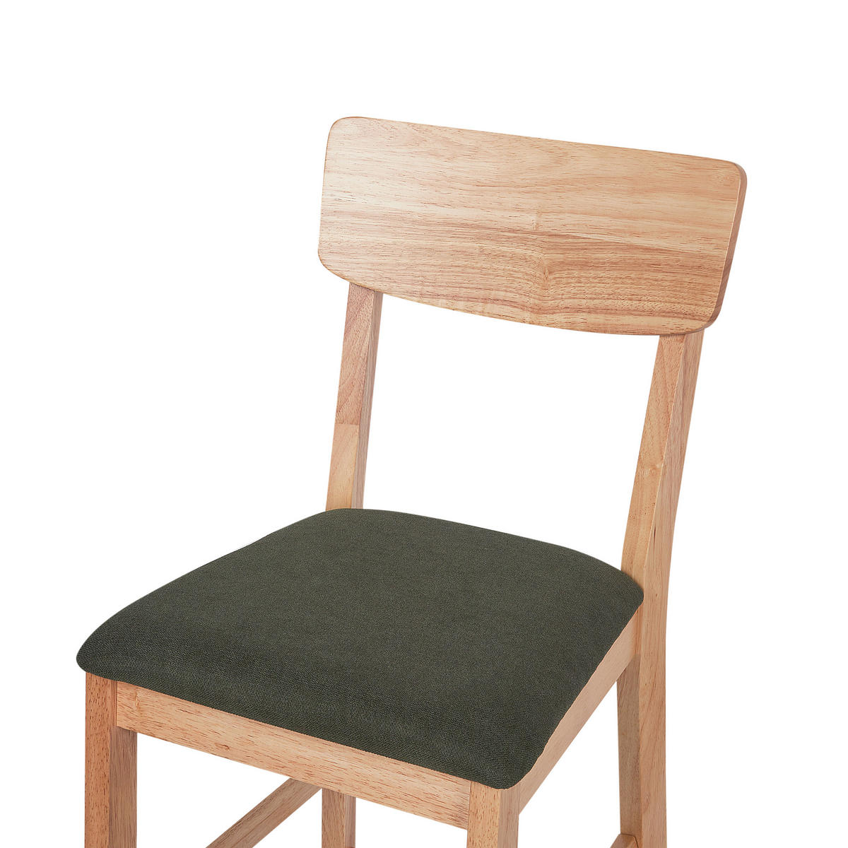 BARSTÜHLEN 2er-Set Dunkelgrün Ambler - Dunkelgrün/Braun, Holz (44/113/53cm) - Beliani