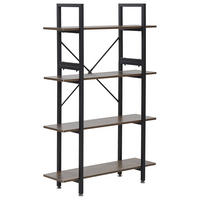 REGAL 4 Fächer Darby - Dunkelbraun, Holzwerkstoff (90/140/30cm) - Beliani