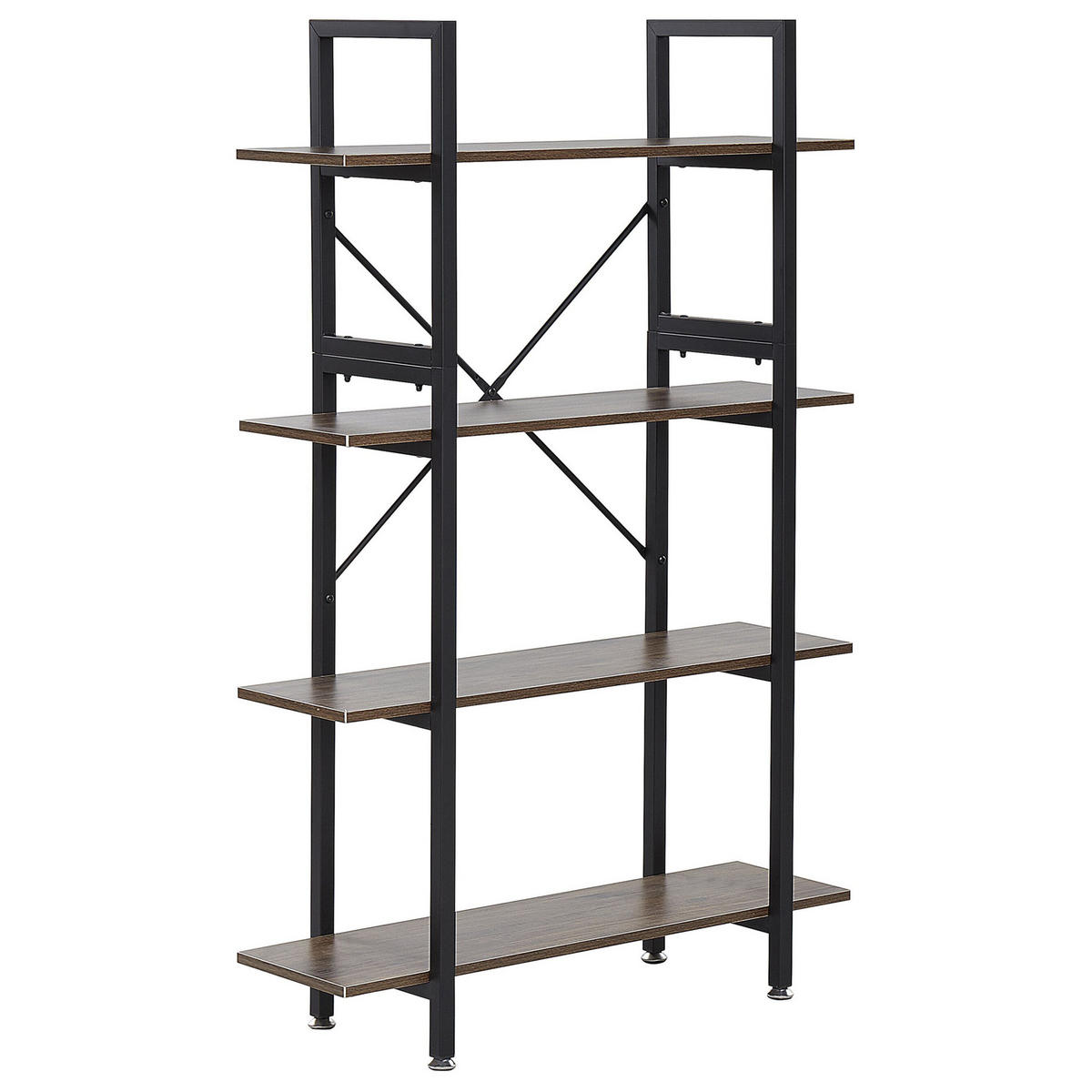 REGAL 4 Fächer Darby - Dunkelbraun, Holzwerkstoff (90/140/30cm) - Beliani