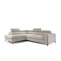 ECKSOFA - OLIVIER (Links, Beige) - Beige, Textil (275/205cm) - Möblo