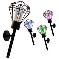 LED AUSSENLEUCHTE Horace Schwarz Gitter - Schwarz, Metall (28.5/22.5/28.5cm) - Globo Lighting