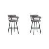 BARHOCKER Bardio Grau 52/56/101 cm 2er-Set - Grau, Textil (56/101/52cm) - LABEL51