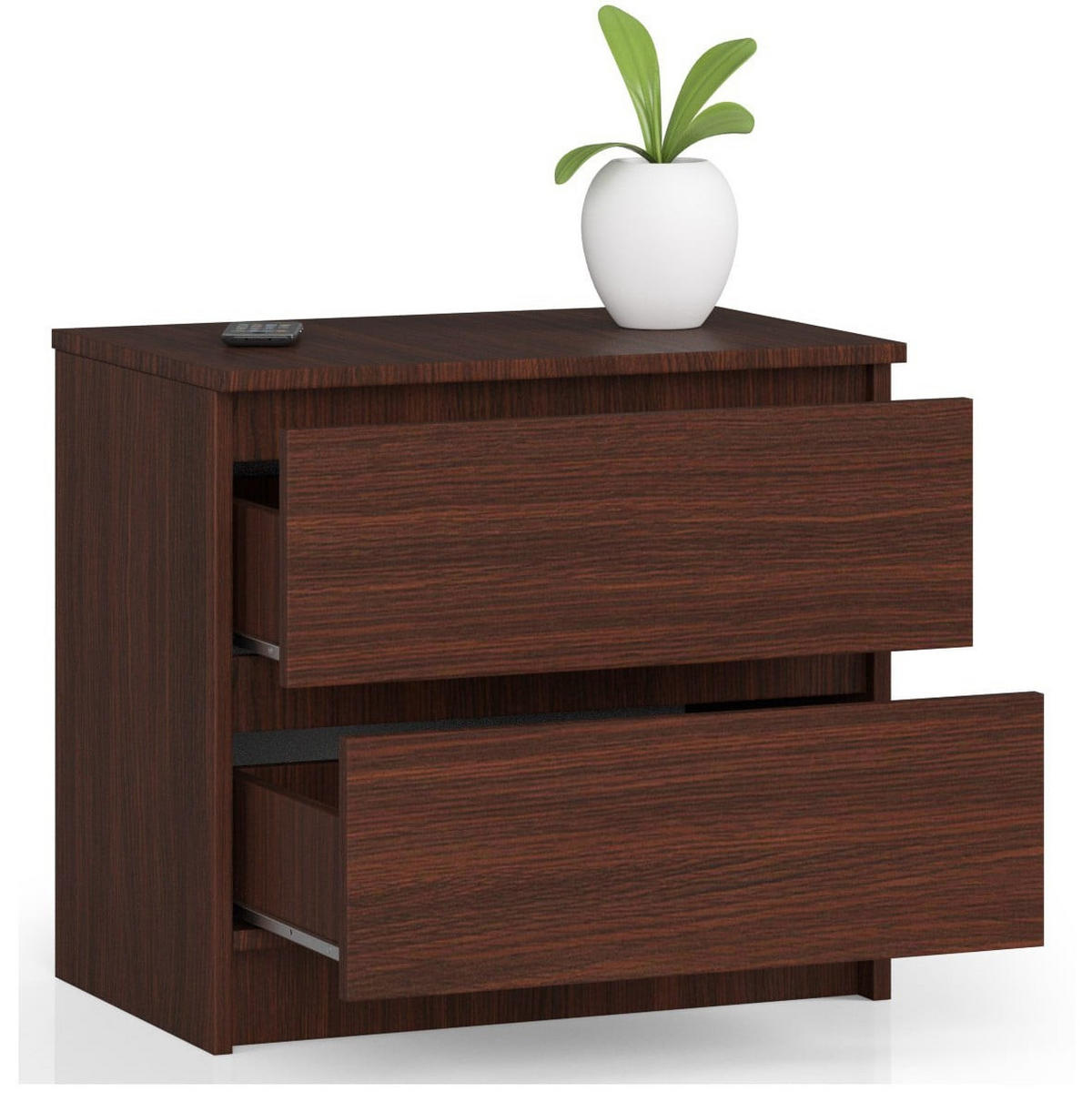 KOMMODE Dunkelbraun 55/60/40 - Dunkelbraun, Holzwerkstoff (60/55/40cm) - RAUMHIRSCH FURNITURE