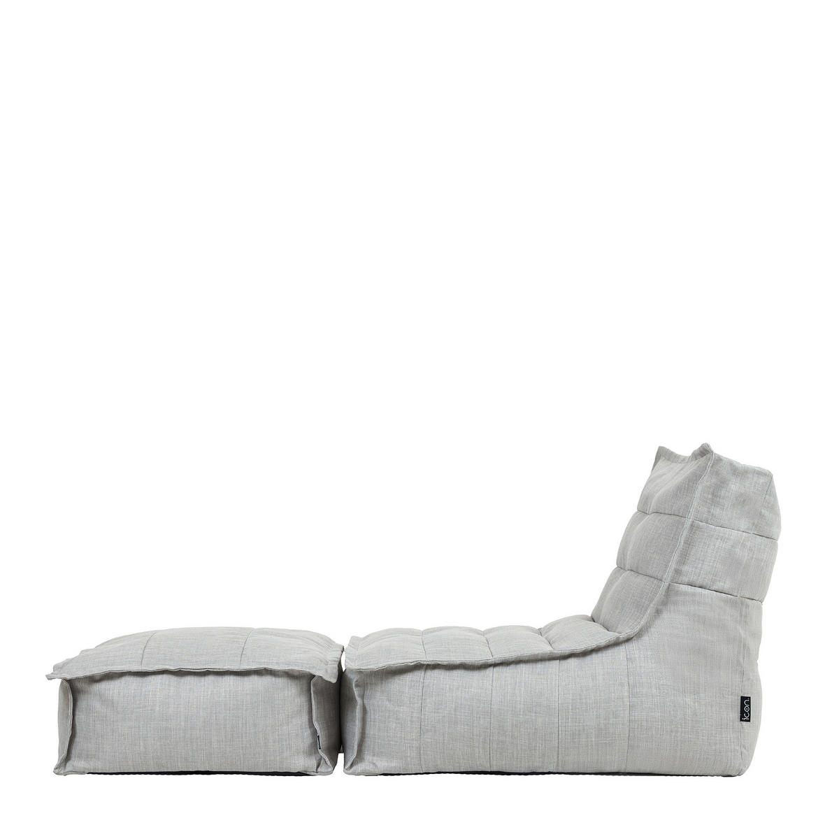 OUTDOORSITZSACK Skandi mit Hocker - Grau, Kunststoff/Textil (75/75/96cm) - icon