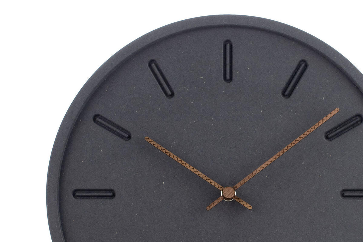 WANDUHR Design Schwarz 29/29 cm - Schwarz, Holzwerkstoff (0.44/29/1cm) - ONZENO