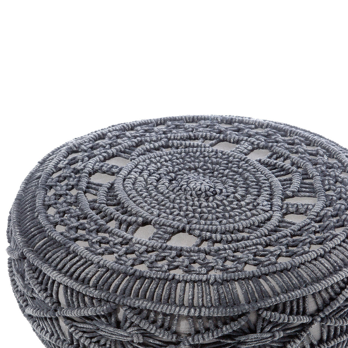 HOCKER Mundra 42/42/33 cm - Grau, Naturmaterialen (42/33/42cm) - Beliani