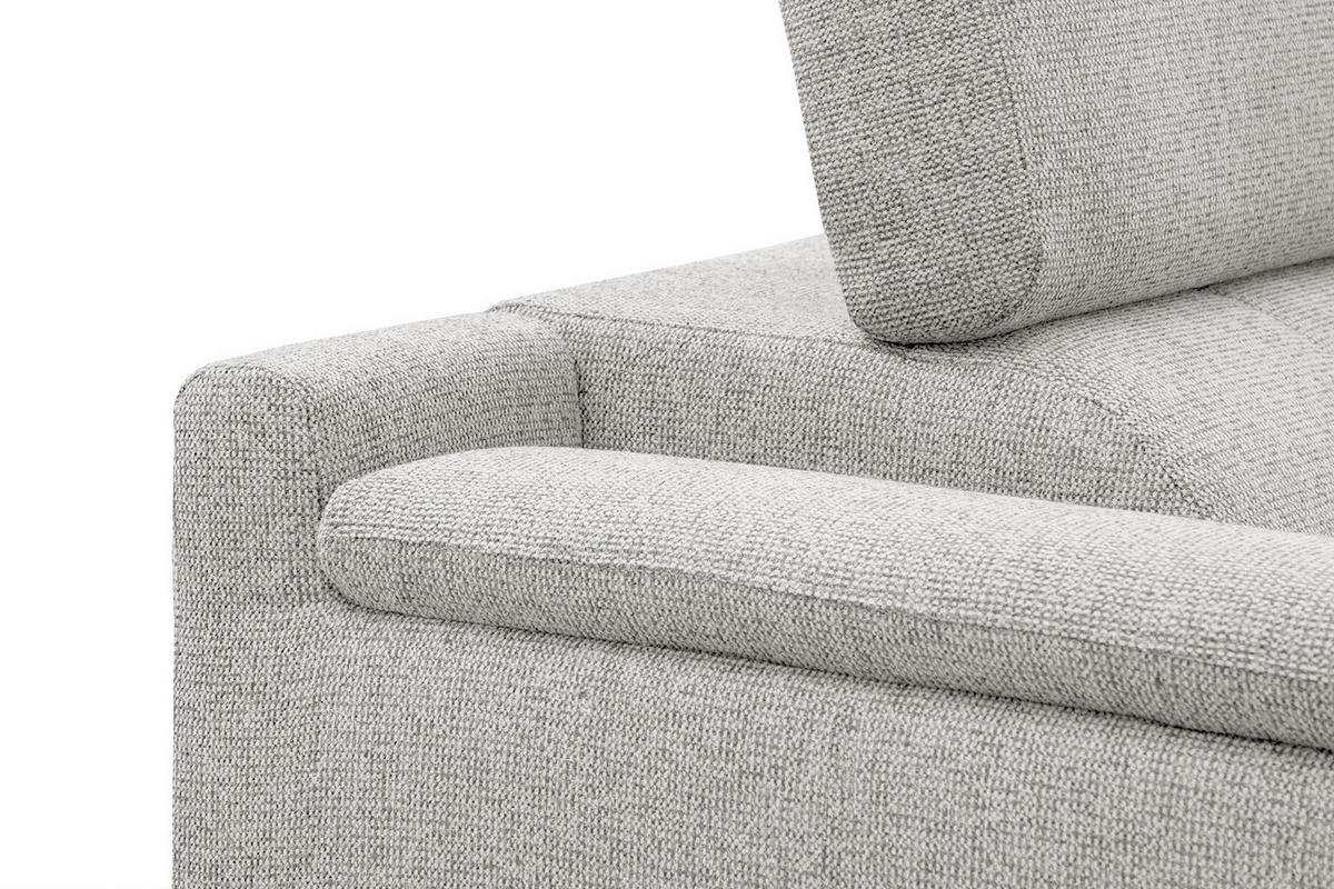 ECKSOFA FIERO 5-Sitzer, creme - Creme/Schwarz, Holzwerkstoff/Textil (290/228cm) - Courtois Laville