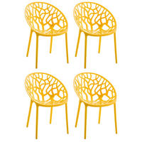 STUHL Holle - 2er Set gelb - Gelb, Kunststoff (59/60/80cm) - TPFLiving