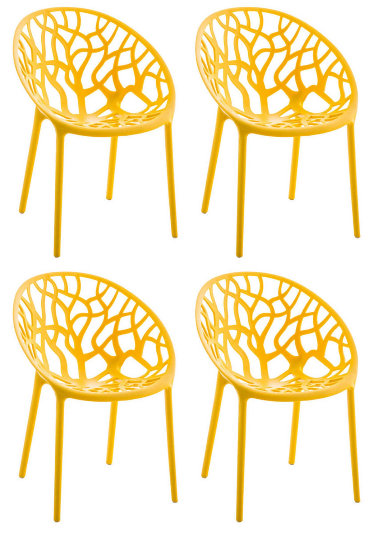 STUHL Holle - 2er Set gelb - Gelb, Kunststoff (59/60/80cm) - TPFLiving