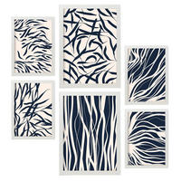 POSTER Set Mit 6 Bland Arts A3 & A4 Weißer Rahmen - Weiß, Papier (29/3cm) - Nacnic