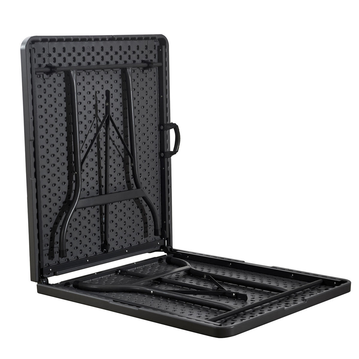 BUFFETTISCH Klapptisch Grau - Dunkelgrau, Kunststoff (180/75/72cm) - HATTORO