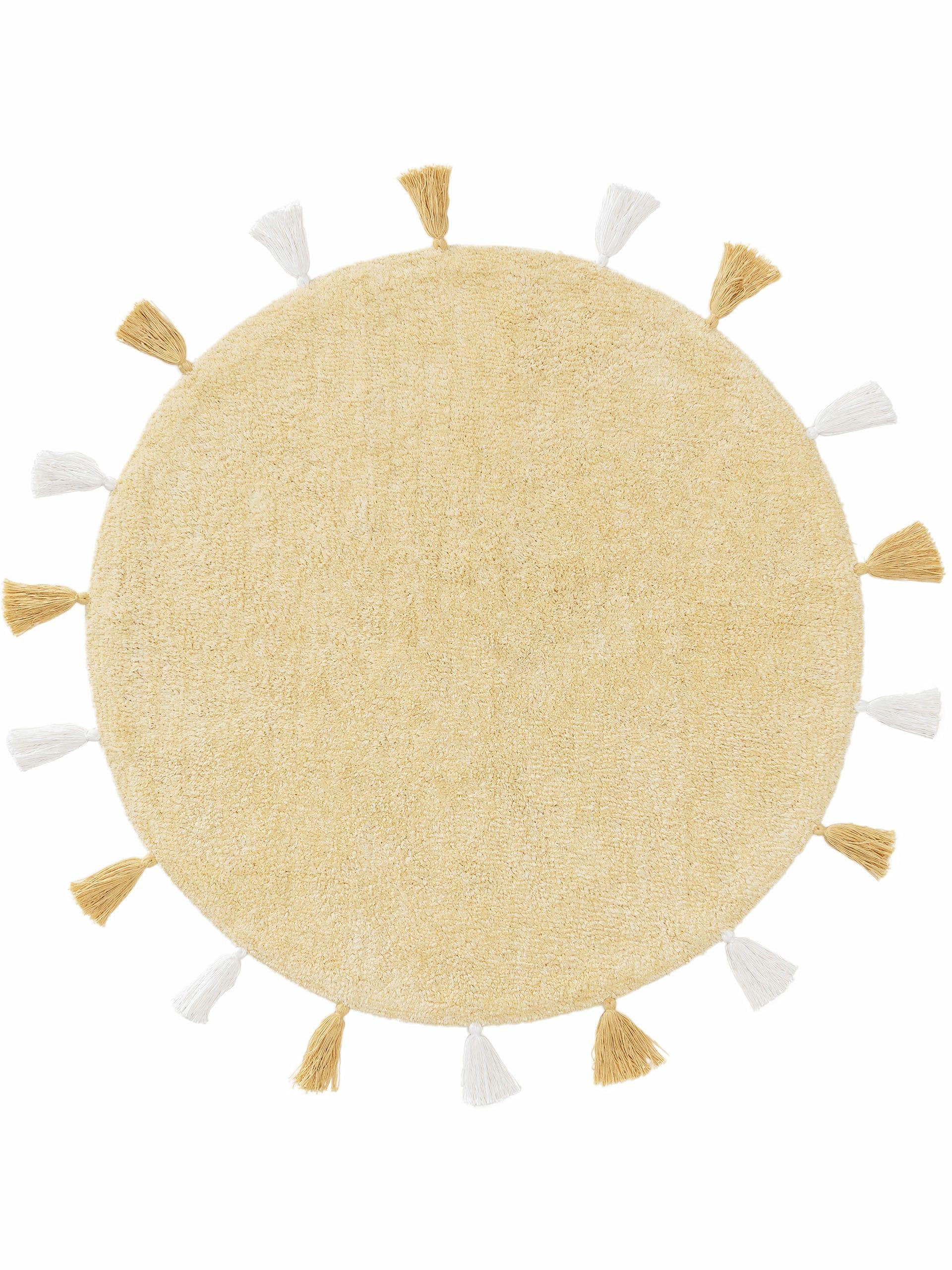 KINDERTEPPICH waschbar Malu Gelb ø 100 cm rund - Gelb, Textil (100/100cm) - Lytte