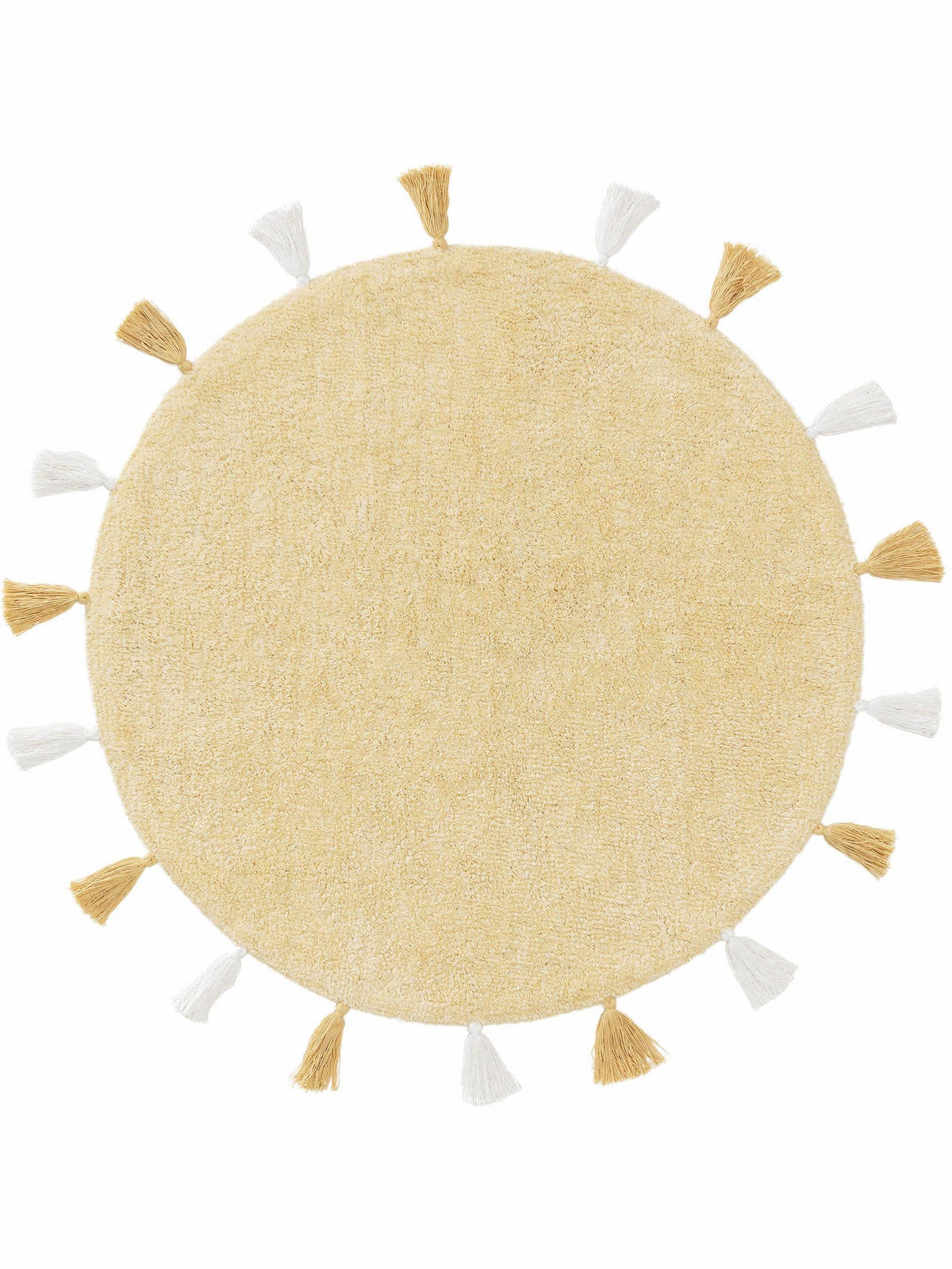 KINDERTEPPICH waschbar Malu Gelb ø 100 cm rund - Gelb, Textil (100/100cm) - Lytte