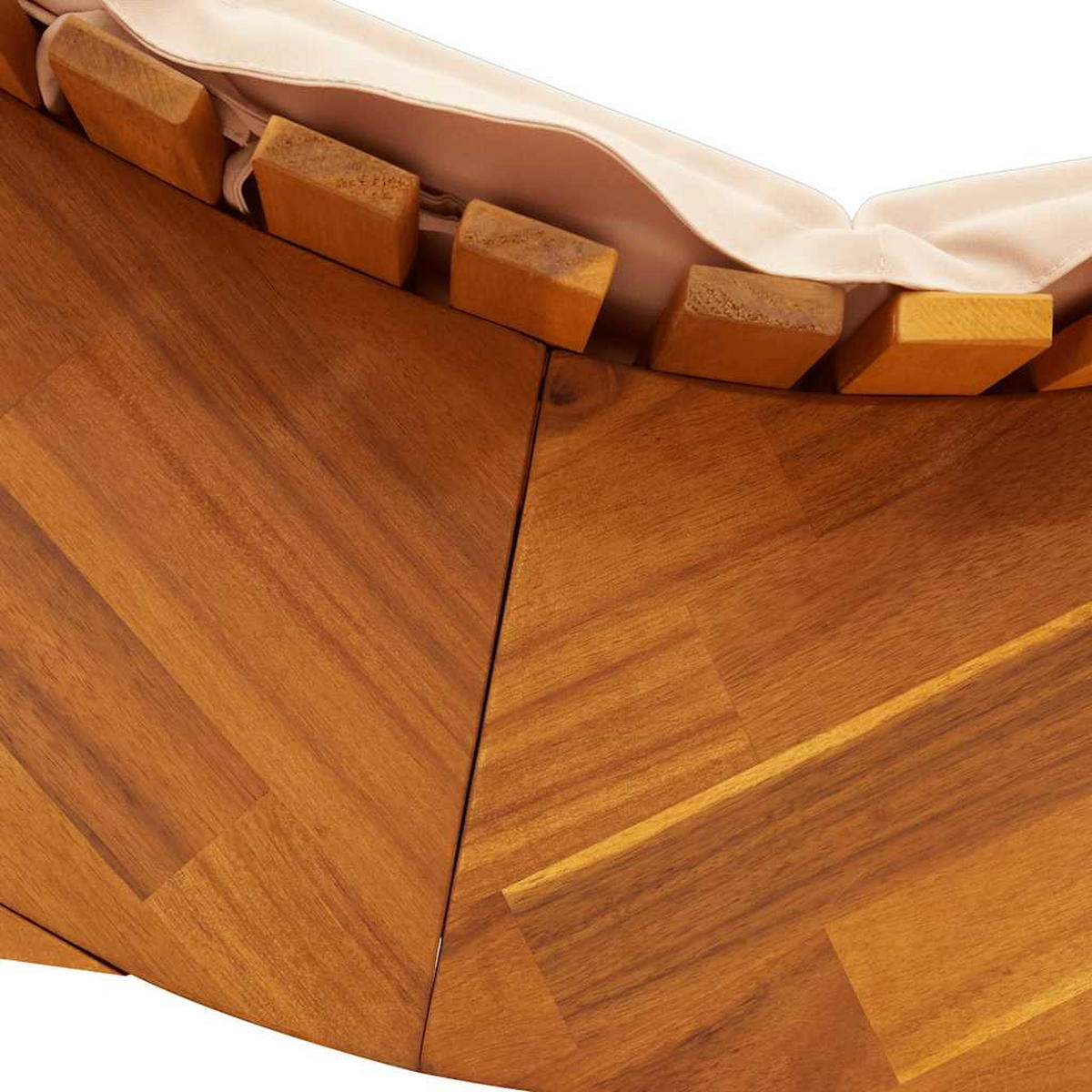 SCHAUKEL-SONNENLIEGE Mit Auflage Massivholz Akazie - Beige/Braun, Holz (60/74/154cm) - vidaXL