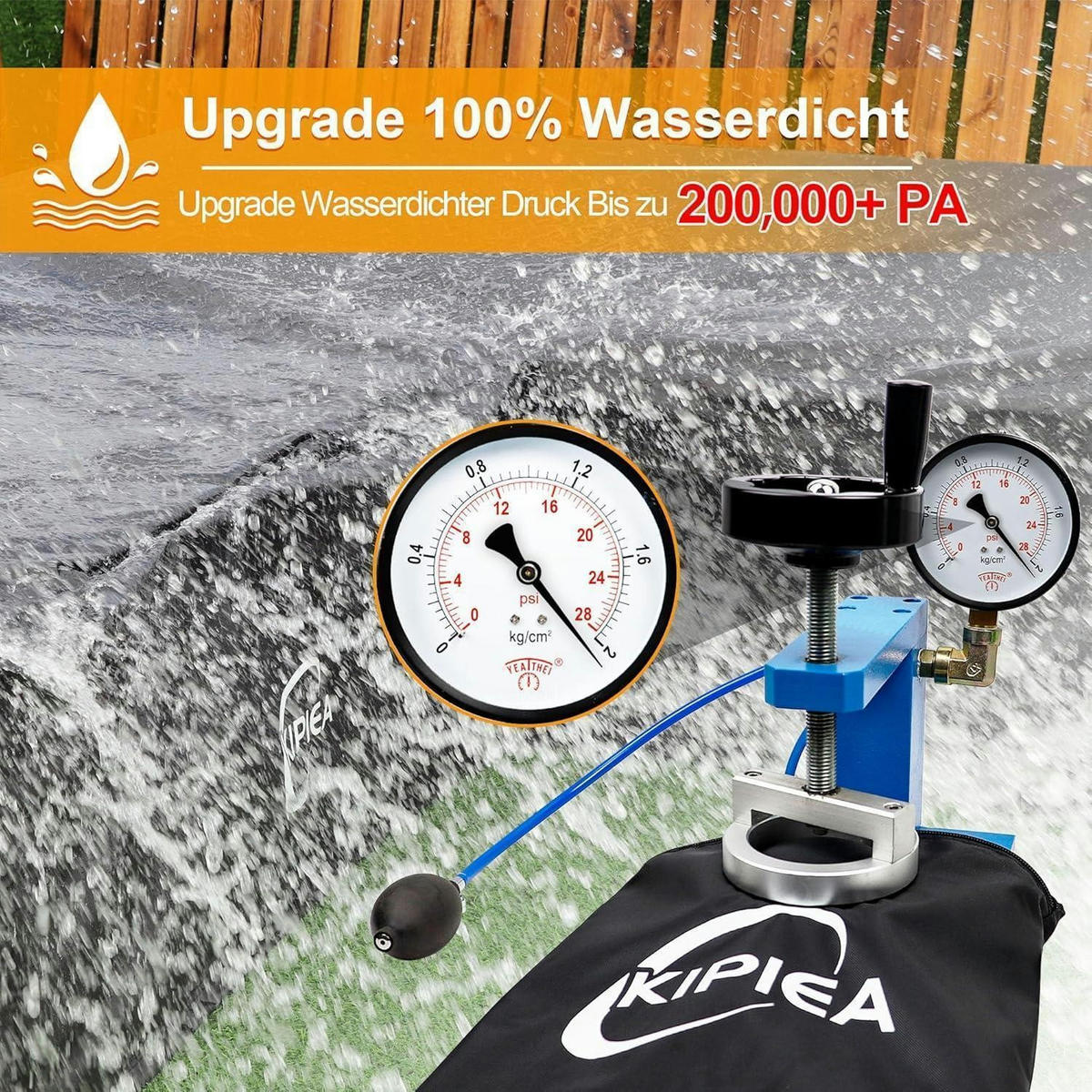 ABDECKUNG Loungemöbel L-Form Wasserdicht 204 x 204 x 85 cm - Schwarz, Kunststoff (204/78/204cm)