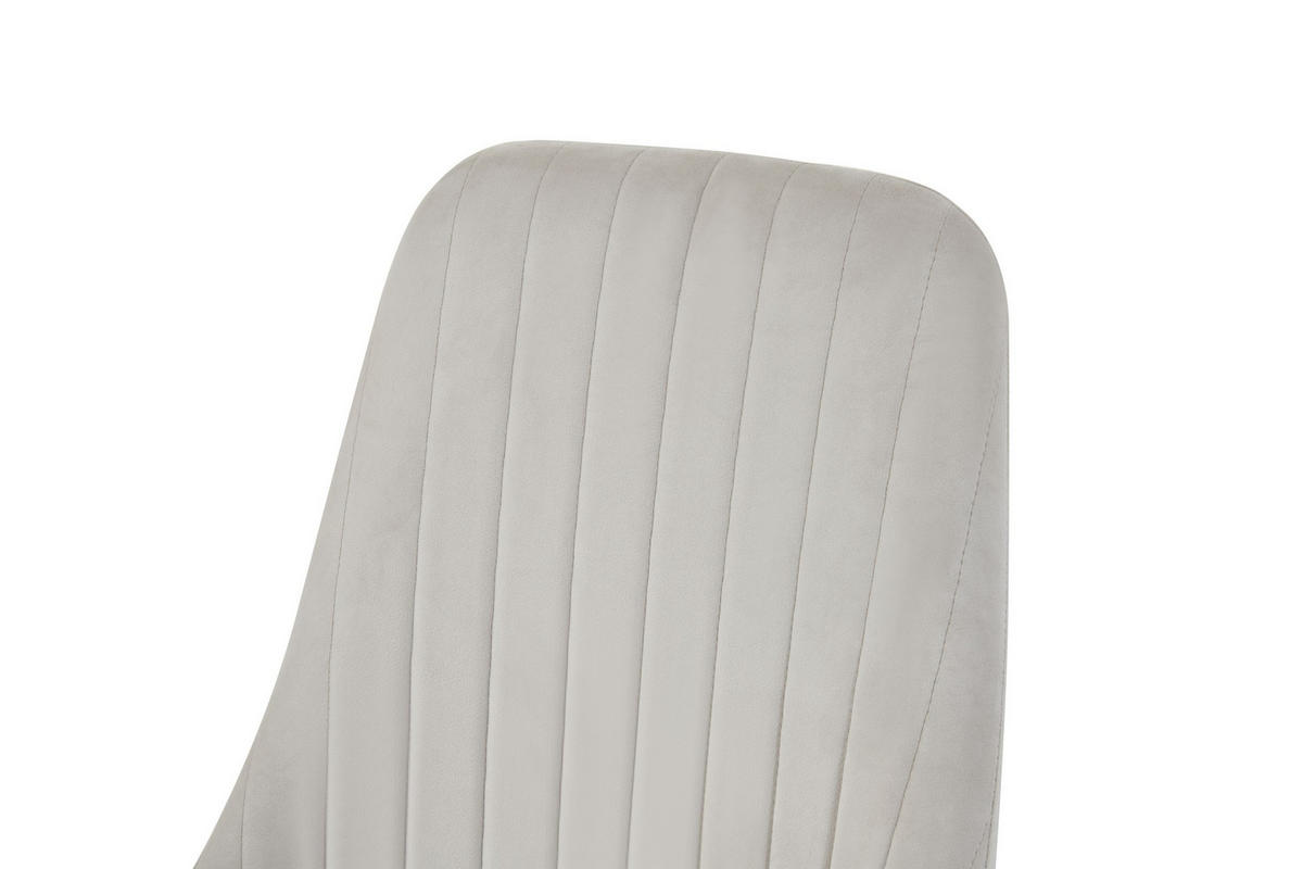 STUHL Claudia creme 2er Set - Creme/Schwarz, Textil/Metall (44/88/58cm) - Xonox