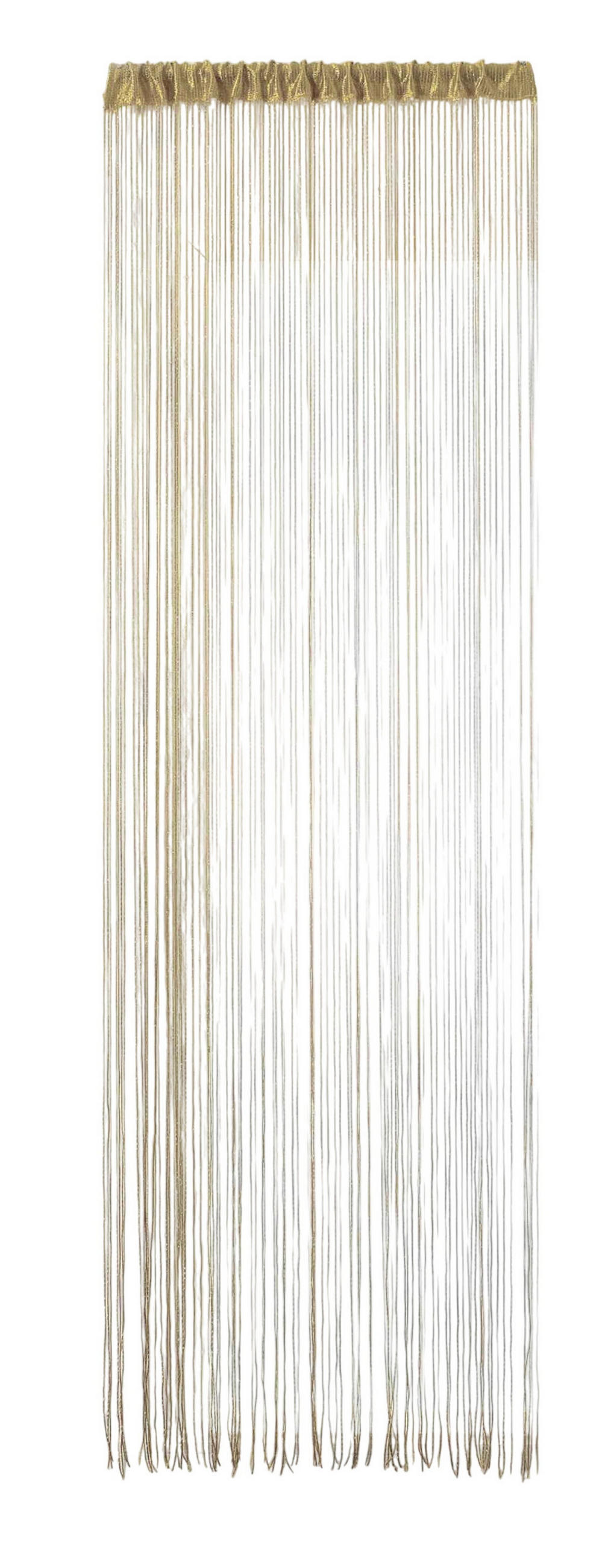 FADENGARDINE Shanghai HxB 230x100 cm Sand Lurex - Sandfarben, Textil (100/230cm) - Gardinenbox