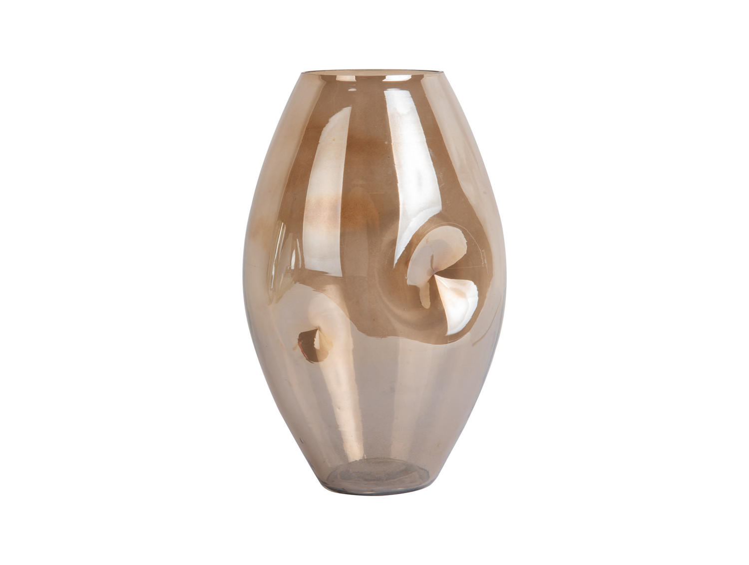 VASE Luster Organic 15/15/23.5 cm - Braun, Glas (15/23.5cm) - Present Time