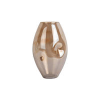 VASE Luster Organic 15/15/23.5 cm - Braun, Glas (15/23.5cm) - Present Time