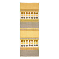 BAUMWOLL-TEPPICHLÄUFER Chenille gemustert 66/200 cm - Currygelb, Textil (66/200cm) - Homescapes