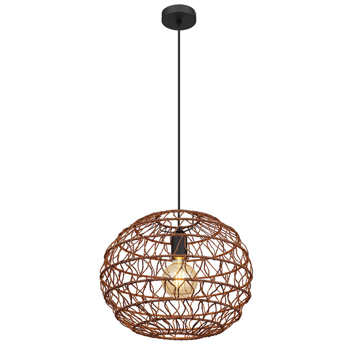 LED HÄNGELEUCHTE Metall Braun - Braun, Metall (39/39/120cm) - Globo Lighting