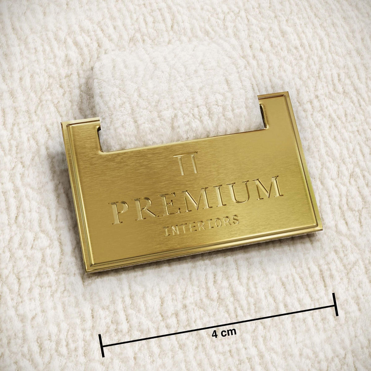 SOFA LUSH Gemusterter Samt Creme 206cm - Creme, Textil (206/72.5/90cm) - Premium Interiors