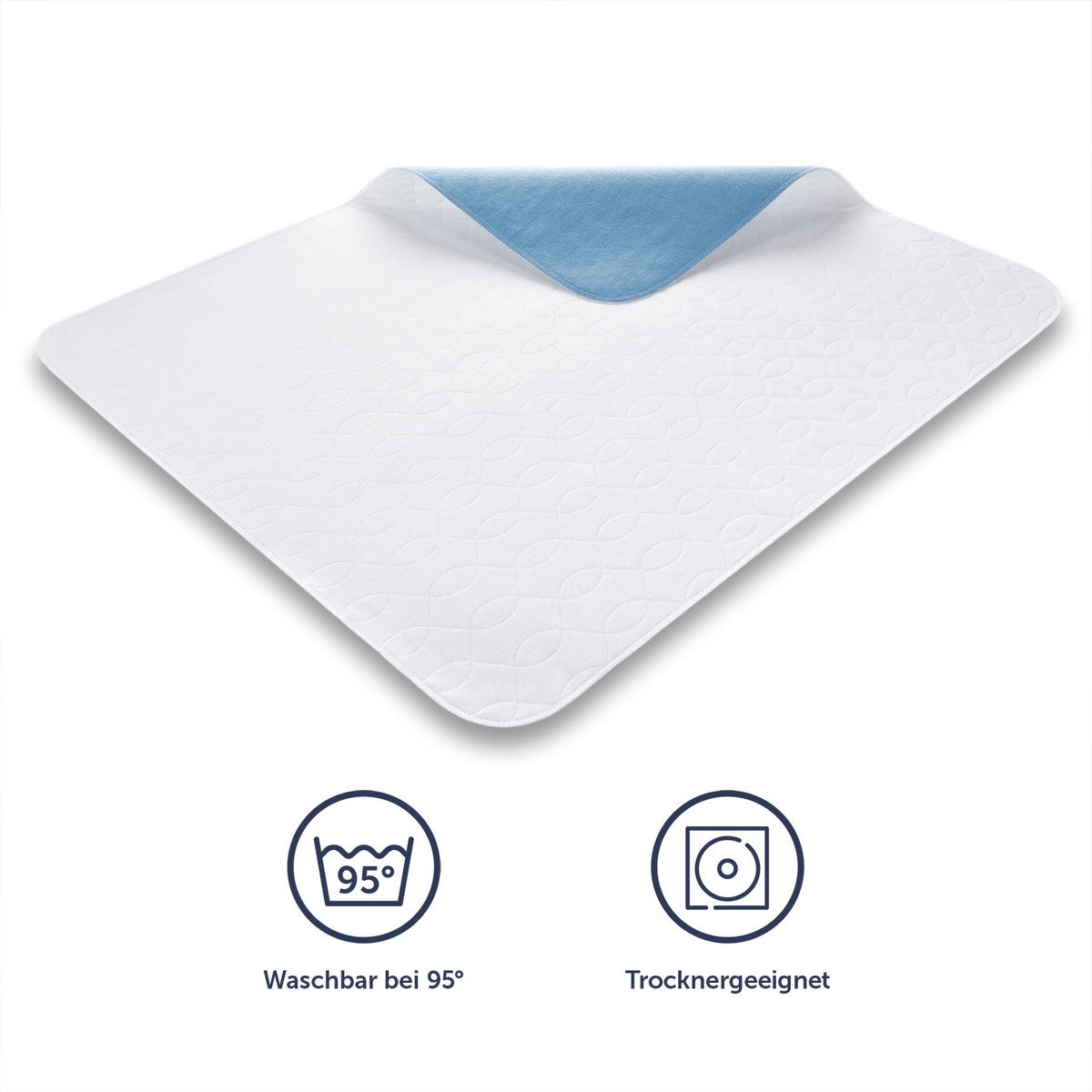 INKONTINENZUNTERLAGE 2er Set wasserdicht 75/90 cm - Weiß, Textil (75/90cm) - Blumtal