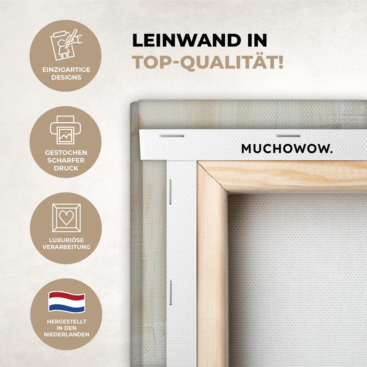 LEINWANDBILD Abstrakt - Liebe - Schwarz und weiß - Modern Wandbild Wohnzimmer 60x80 cm - Schwarz, Textil (60/80cm) - MuchoWow