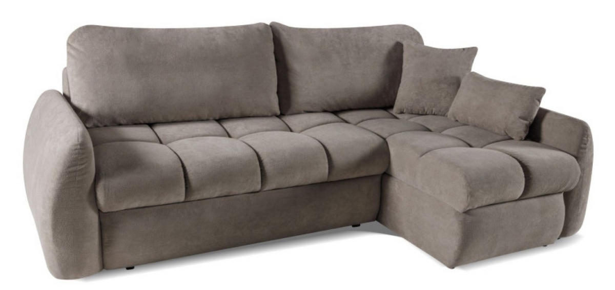 ECKSOFA Universal Flow Mit Doppeltem Bettkasten - Braun, Textil (252/155cm) - Sepro Meble