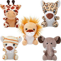 PLÜSCHTIER 5er Set sitzend 12 cm - Multicolor, Textil (12/12cm)