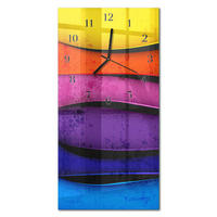 WANDUHR 60x30 cm - Bergsee - Multicolor, Glas (30/60/0.4cm) - TULUP