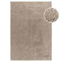 KURZFLOR-TEPPICH Calma 200 Taupe 120x160 cm - Taupe, Kunststoff/Textil (120/160cm) - carpet city