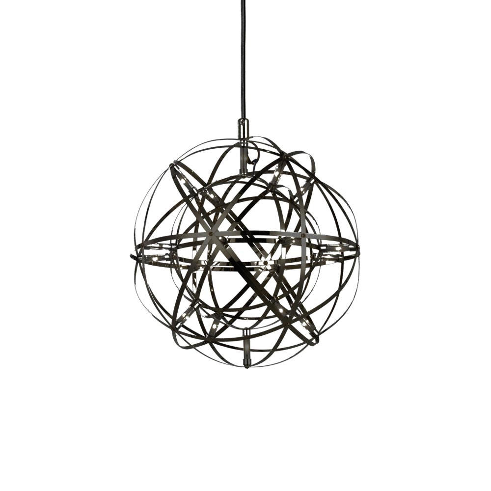 LED-HÄNGELAMPE Atom Schwarzchrom Ø 30cm - Schwarz, Metall (30/30/30cm) - s.luce