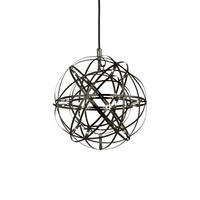 LED-HÄNGELAMPE Atom Schwarzchrom Ø 30cm - Schwarz, Metall (30/30/30cm) - s.luce