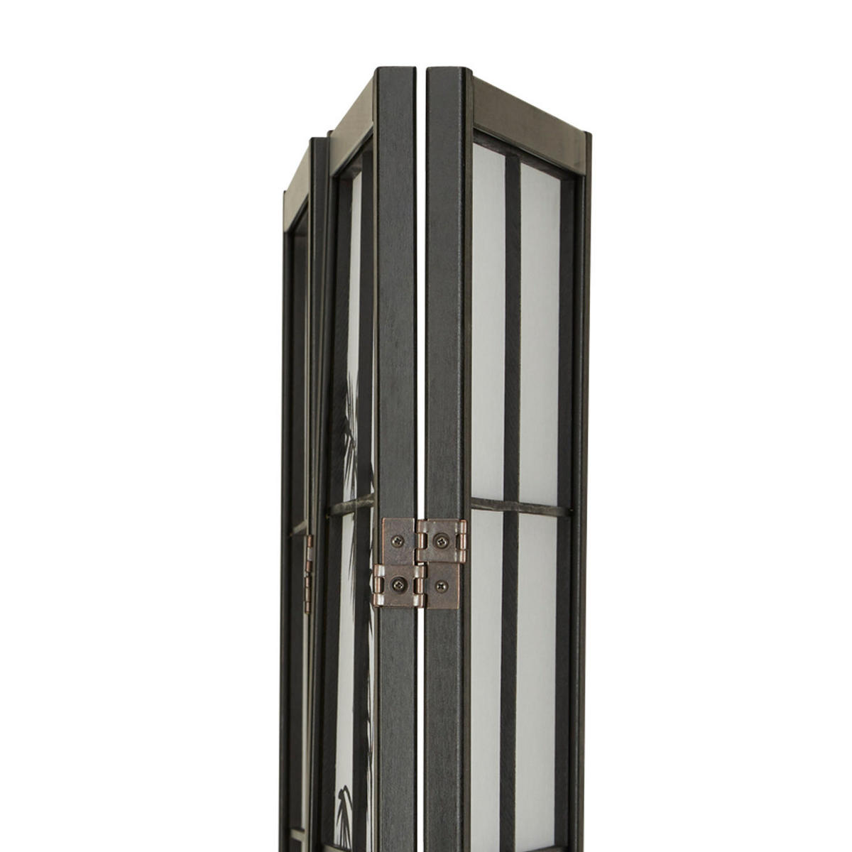 PARAVENT 4-tlg. 176/179 cm Schwarz Bambusmuster - Schwarz, Holz (176/179/2cm) - Homestyle4u