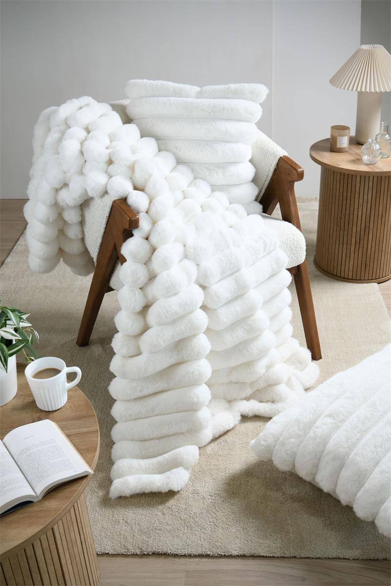 FLAUSCHDECKE Polary 130/160 cm - Weiß, Textil (160/130cm)